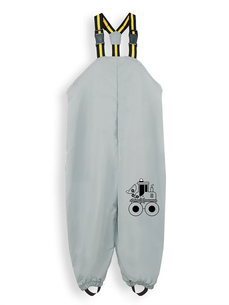 Denokids Vehicle Boy Grey Rain Overall